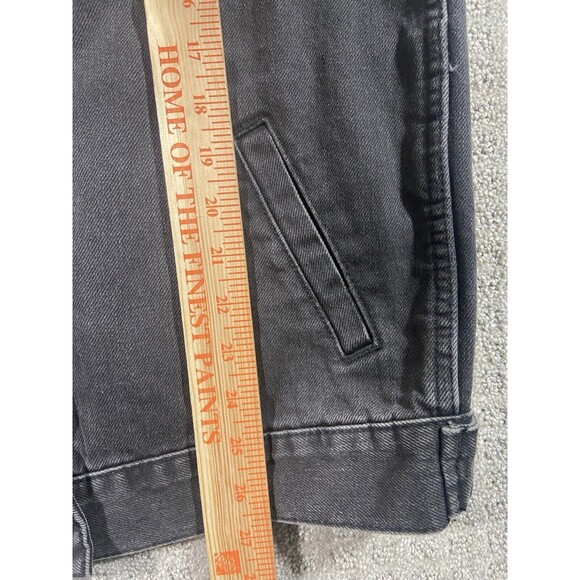 Cisos Jean Jacket Womens UK4 (us 7/9) Black Trucker Heavy Denim Button Front EUC - Picture 10 of 11